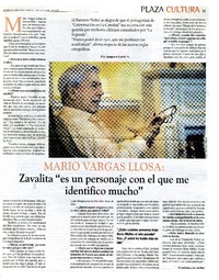 Zavalita es un personaje con el que me identifico mucho (entrevista)  [artículo] Amparo Lavìn A.