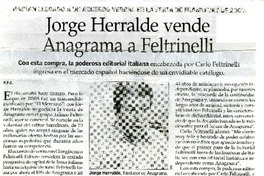 Jorge Herralde vende Anagrama a Feltrinelli  [artículo]