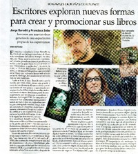 Escritores exploran nuevas formas para crear y promocionar sus libros  [artículo] Sara Bertrand.
