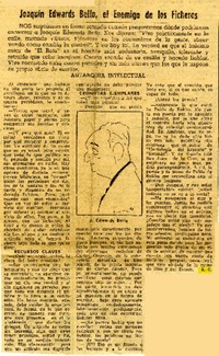 Joaquín Edwards Bello, el enemigo de los ficheros (entrevista)  [artículo] E. C.