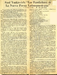 Los fundadores de la nueva poesía latinoamericana  [artículo] Edmundo Concha.