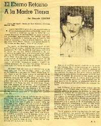 El eterno retorno a la madre tierra  [artículo] Edmundo Concha.