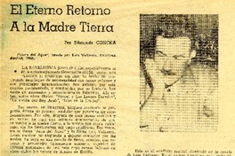 El eterno retorno a la madre tierra  [artículo] Edmundo Concha.