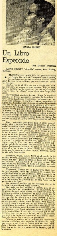 Un libro esperado  [artículo] Eleazar Huerta.