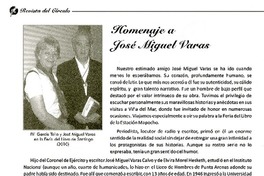 Homenaje a José Miguel Varas  [artículo] Pili García Tello.