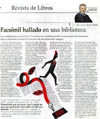 Facsímil hallado en una biblioteca  [artículo] Óscar Hahn.