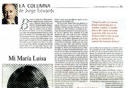 Mi María Luisa  [artículo] Jorge Edwards.