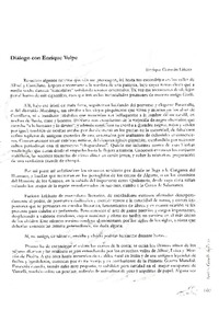 Diálogo con Enrique Volpe  [artículo] Enrique Germán Liñero.