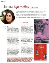 Literata hiperactiva  [artículo] Marcela Fuentealba.