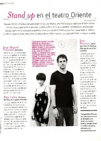 Stand up en el Teatro Oriente  [artículo] Carola Solari.