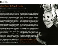Canciones de fe y devoción  [artículo] Álvaro Bisama.
