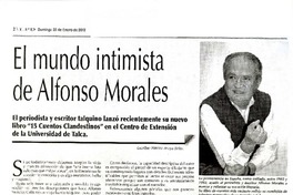 El mundo intimista de Alfonso Morales  [artículo] Héctor Araya Brito.