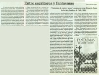 Entre escritores y fantasmas  [artículo] Marino Muñoz Lagos.
