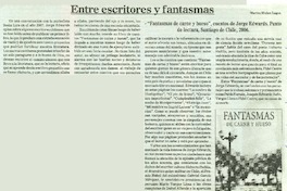 Entre escritores y fantasmas  [artículo] Marino Muñoz Lagos.