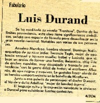 Luis Durand  [artículo] Aitor.