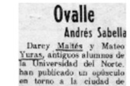 Ovalle  [artículo] Andrés Sabella.