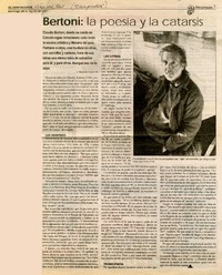 Bertoni, la poesía y la catarsis  [artículo] Marcelo López M.