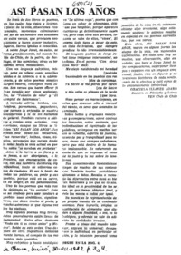 Así pasan los años  [artículo] Graciela Illanes Adaro.