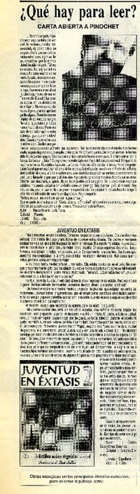 Qué hay para leer?.  [artículo]