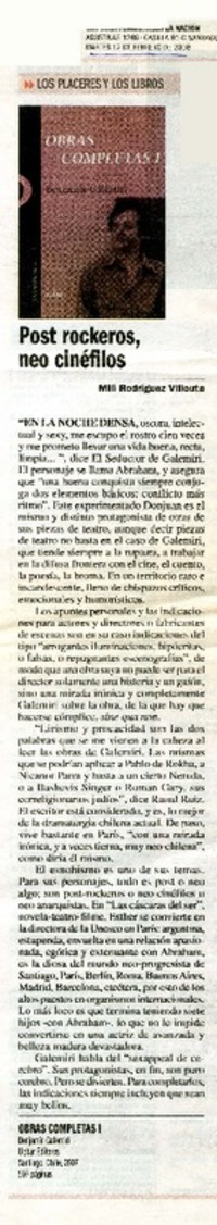 Post rockeros, neo cinéfilos  [artículo]Mili Rodríguez Villouta.