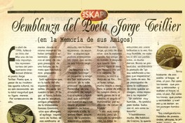 Semblanza del poeta Jorge Teillier  [artículo] Carlos Nora.