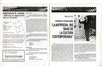 "La antipoesía: big bang de la cultura contemporánea" [entrevista] [artículo] Francisco Véjar