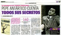 Pepe Antártico cuenta todos sus secretos  [artículo] Cristián Méndez de la F.