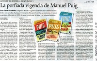 La porfiada vigencia de Manuel Puig  [artículo]Alicia Rinaldi