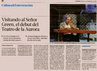 Visitando al Señor Green, el debut del Teatro de la Aurora  [artículo]Estefanía Etcheverría