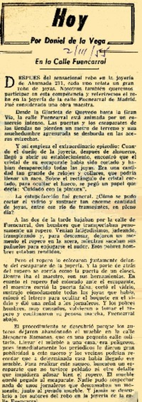 En la calle fuencarral  [artículo] Daniel de la Vega