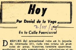 En la calle fuencarral  [artículo] Daniel de la Vega