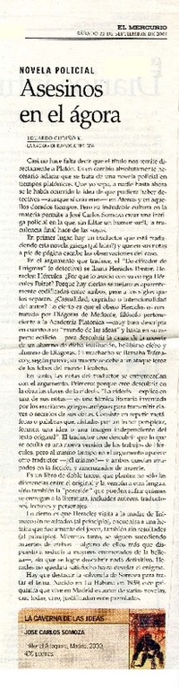 Asesinos en el ágora  [artículo] Eduardo Guidiño K.