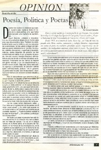 Poesía, política y poetas  [artículo] Fernando Salvador.