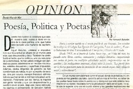 Poesía, política y poetas  [artículo] Fernando Salvador.
