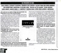 Carla Cordua, filosofa y escritora comunica con claridad y lucidez temas que otros abordan con hermetismo e impostura  [artículo]