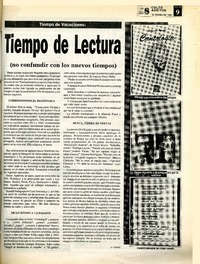 Tiempo de lectura : no confundir con los nuevos tiempos [artículo] La Canela.