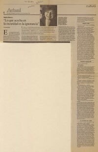 "Lo que acecha en la oscuridad es la ignorancia"  [artículo] Carlos Iturra.