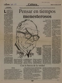Pensar en tiempos menesterosos  [artículo].