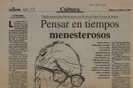 Pensar en tiempos menesterosos  [artículo].