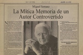 La mitica memoria de un autor controvertido  [artículo].