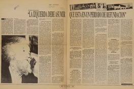 "La izquierda debe asumir que está en un período de refundación"  [artículo] Fernando Sepúlveda.