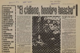 "El chileno, hombre huacho"  [artículo] Alessandra Burotto.