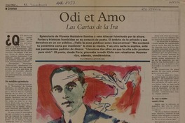 Odi et amo  [artículo] Enrique Lafourcade.