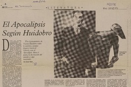 El apocalípsis según Huidobro  [artículo] Oscar Hahn.