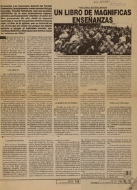 Un Libro de magníficas enseñanzas  [artículo].