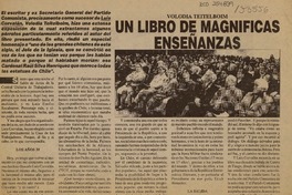 Un Libro de magníficas enseñanzas  [artículo].