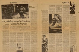 La palabra escrita, frontera erizada de púas  [artículo] Ana María Foxley.