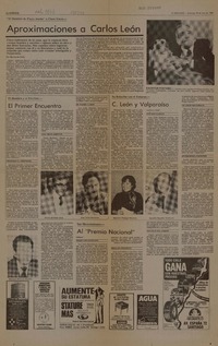 Aproximaciones a Carlos León  [artículo] Bernardo Soria.