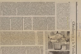 Obediencia a la verdad  [artículo] Pedro Morandé.