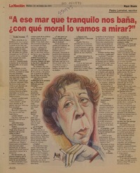 "A ese mar que tranquilo nos baña, ¿con qué moral lo vamos a mirar?  [artículo] Carolina Rousseau